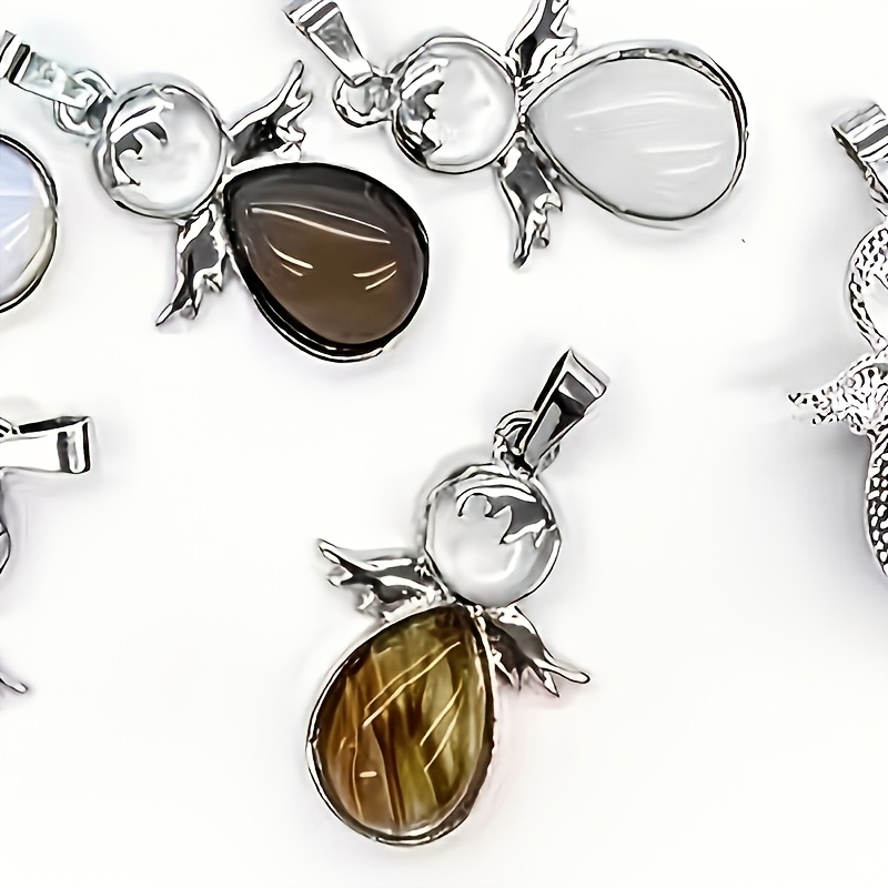 12pcs Bohemian Style Natural Stone Miniatures for DIY Jewelry